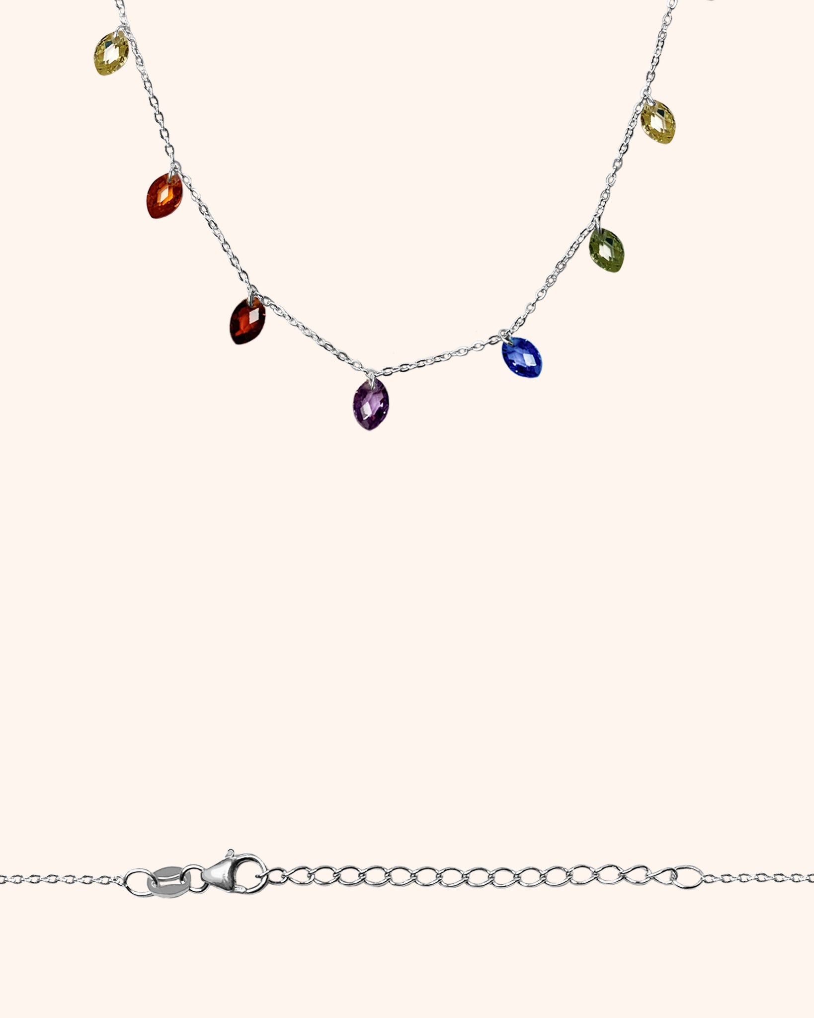 Anklet with multicolored navette